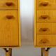 Set of 2 nightstands with glass tops from N. Domov, 1970s