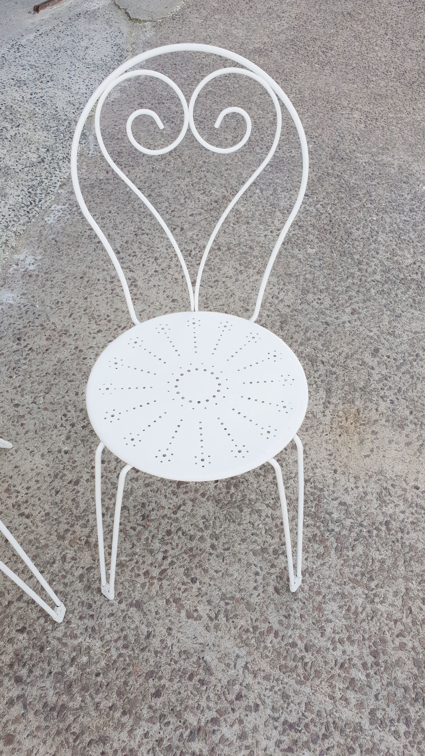 Wrought iron garden furniture