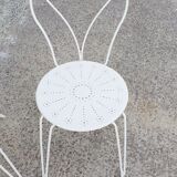 Wrought iron garden furniture