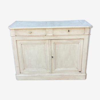 2-door furniture, 2 white patina drawers