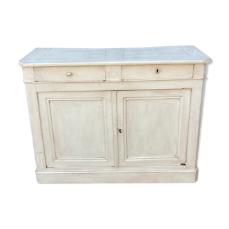 2-door furniture, 2 white patina drawers