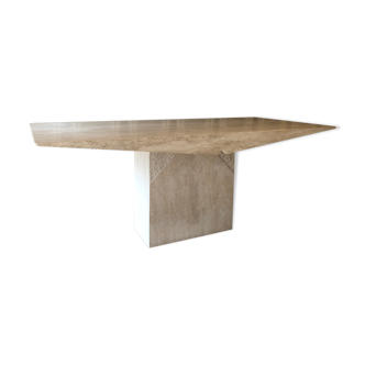 Contemporary travertine dining table