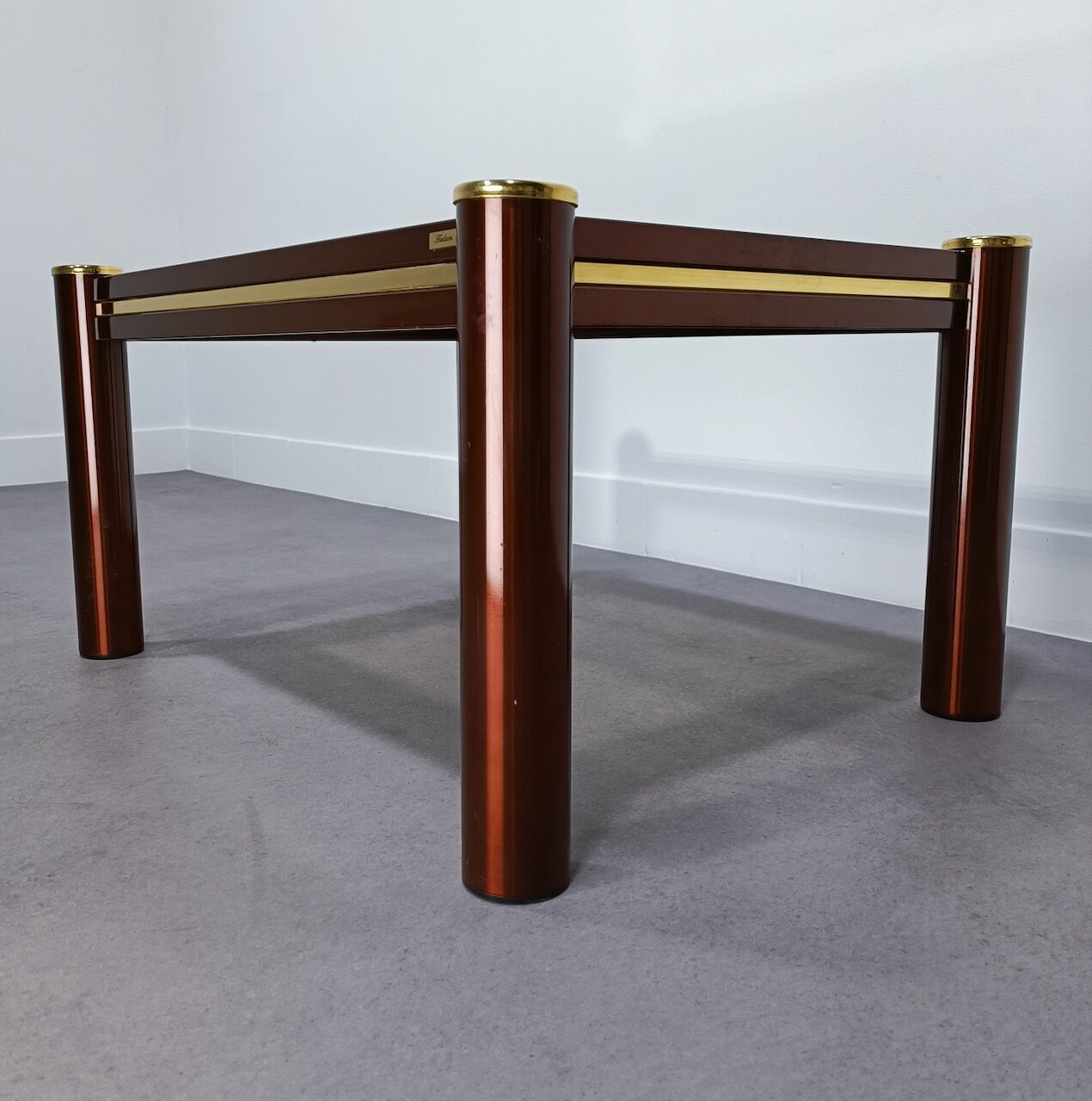 Fadem burgundy and gold salon table