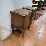 Pair of vintage 1960s oak bedside tables