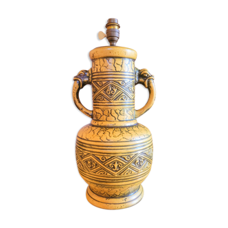 Pied de lampe vintage en céramique Jasba années 50 60