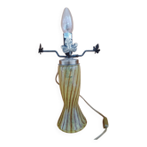 Pied de Lampe Siléa en verre soufflé.