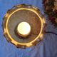 Vintage tempered glass table lamp