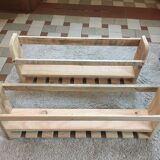 bottle shelf, recycled wooden glasses