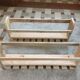 bottle shelf, recycled wooden glasses