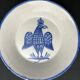 Besançon, dish decorated with a blue eagle, early 19th century