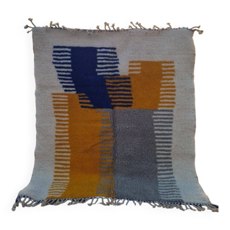 Handmade wool Berber rug 250x160 cm