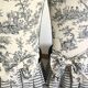 Pair of old armchair fully restored toile de Jouy