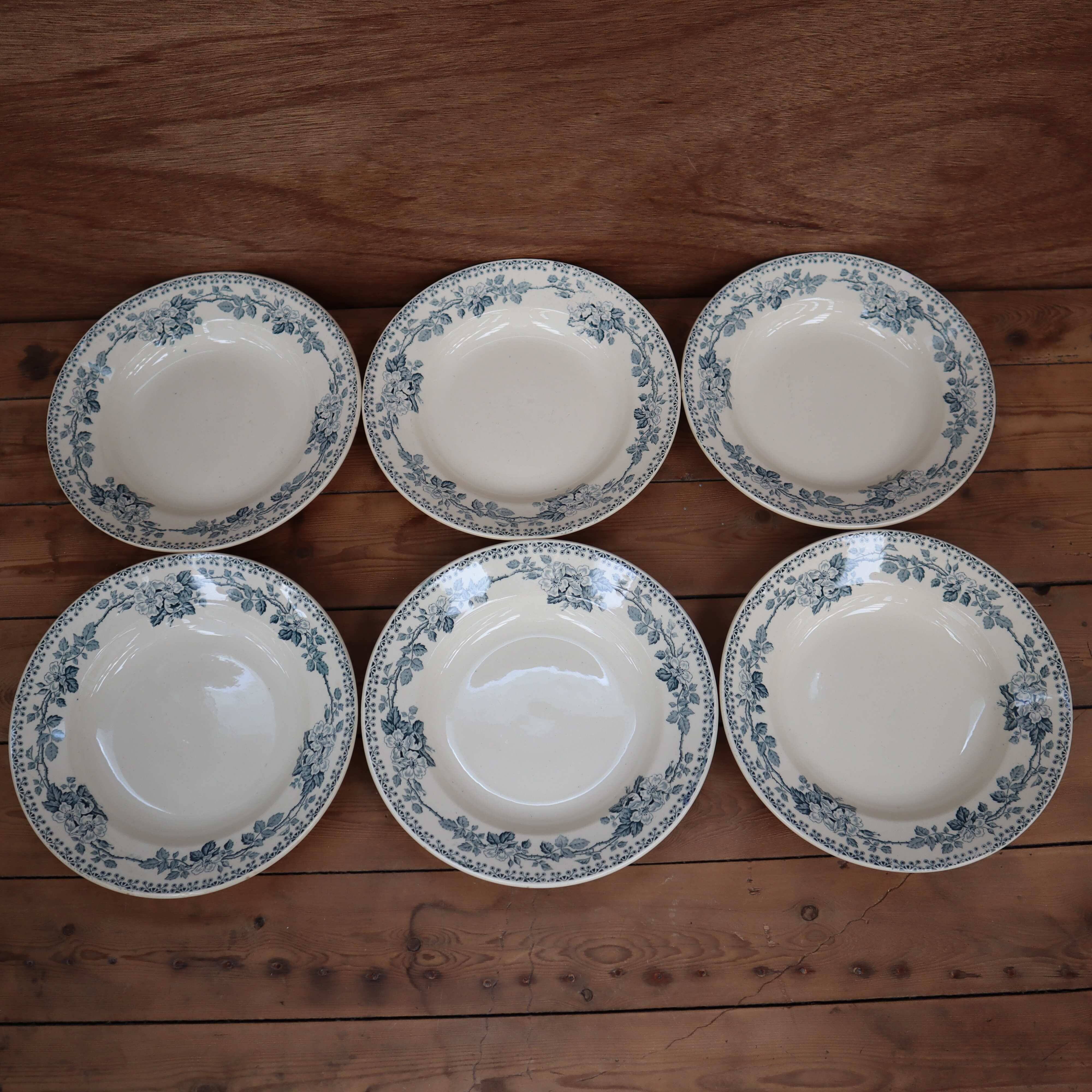 6 soup plates in Terre de Fer, Guadeloupe, St Amand and Hamage Nord