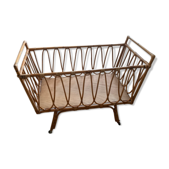 Vintage rattan cot