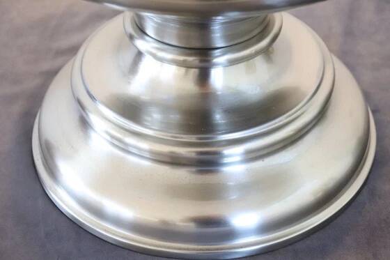 Large table lamp in satin-chrome steel by Goffredo Reggiani, Italy 1970s