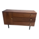 Commode vintage en noyer DDR, années 1960