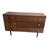 Commode vintage en noyer DDR, années 1960
