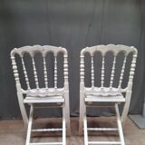 Pair of upholstered folding chairs