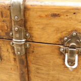 Former large wooden and iron trunk