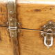 Former large wooden and iron trunk