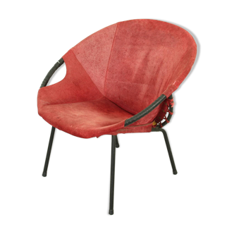 Balloon armchair by L. Erzeugnis for Lusch & Co, Germany, 1960s