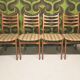 Set of 4 vintage Scandinavian chairs from the 60s/70s.