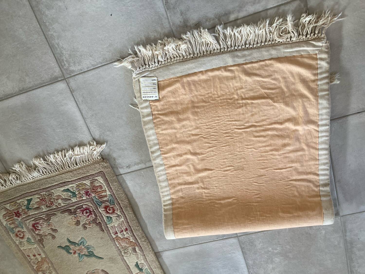 Antique Chinese handmade wool rug