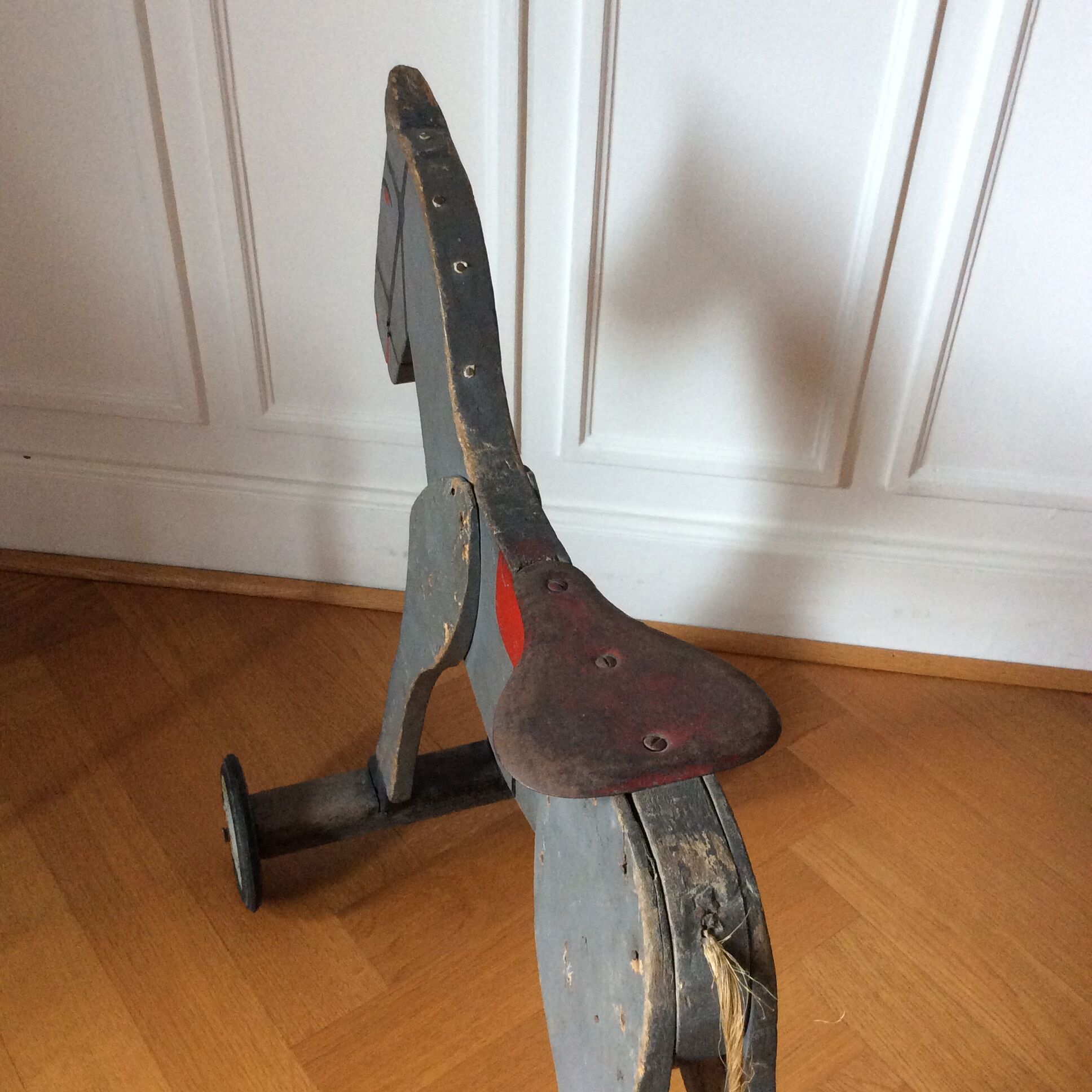 Old wooden roller horse