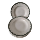 Set of 6 antique soup plates – Ironstone, circa 1900
