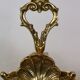 Fireplace peacock tail effect vintage, brass