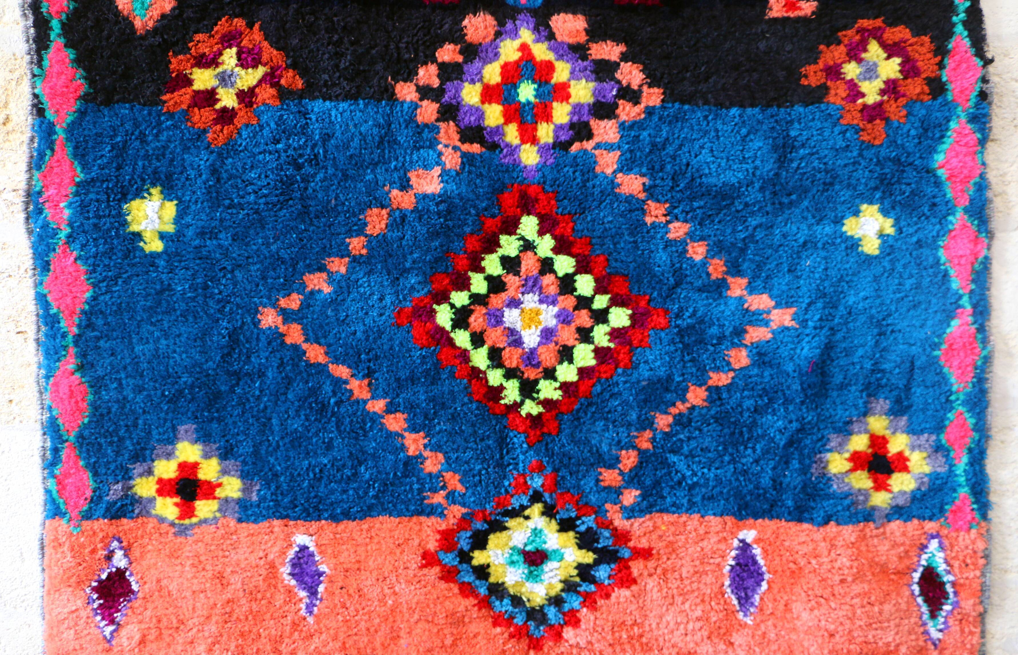Boujaad style rug set vintage design, name: Life Back 170 cm / 210 cm.