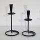 Pair of wrought iron candlesticks 1960