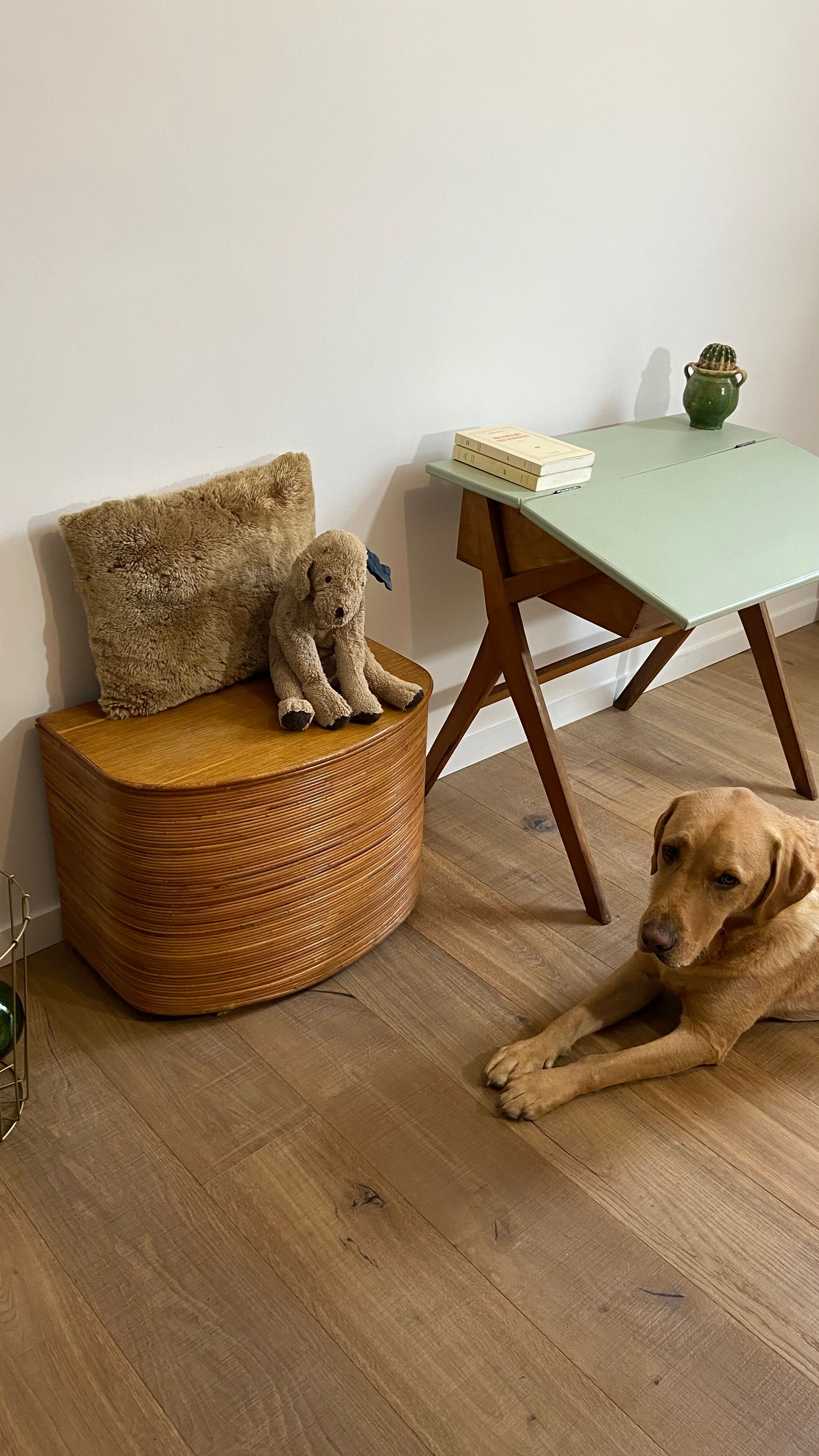 Bureau enfant vintage pieds compas 1950