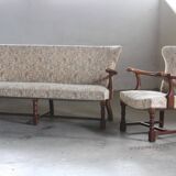 Vintage Danish Art Deco Sofa in Oak - 1940s