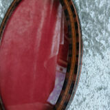 Oval hanging frame in marquetry