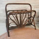 Vintage rattan magazine door