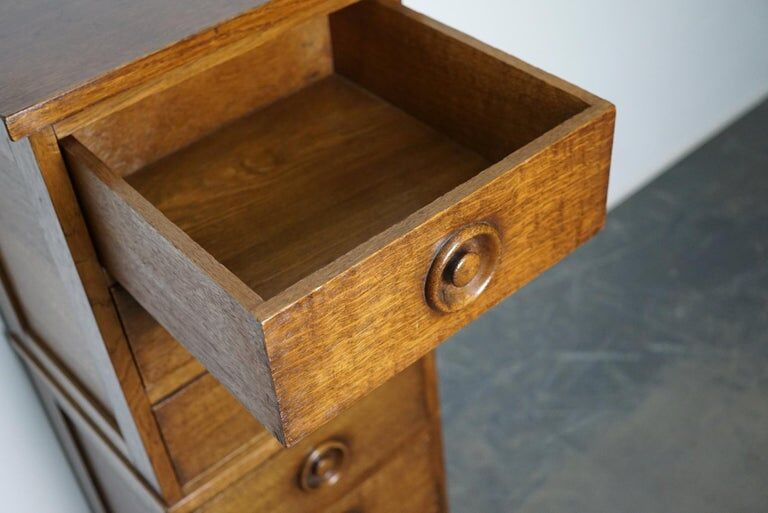 English oak apothecary cabinet 1930s