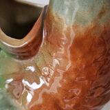 Large duck jug in Saint-Clément earthenware – signed – vintage