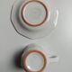 6 tasses Niderviller blanches et roses à décor de fleurs
