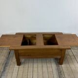 Solid oak coffee table 1980