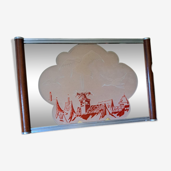 Plateau miroir vintage