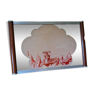 Plateau miroir vintage