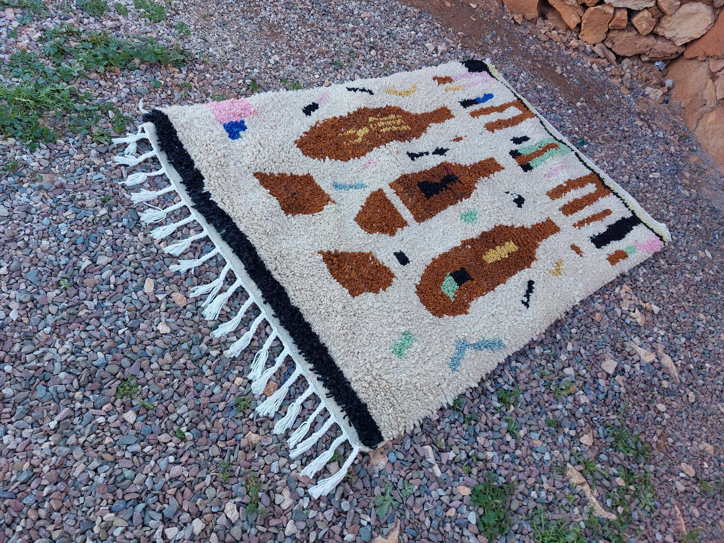 Handwoven Moroccan rug 3x2 m