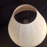 Metal table lamp and pleated lampshade