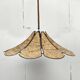 XL clover cork hanging pendant lamp, Germany 1970s