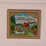 Original Swedish Oil on Panel – “Motif from Sundbyberg” by John Carlson