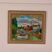 Original Swedish Oil on Panel – “Motif from Sundbyberg” by John Carlson