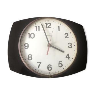Vintage clock clock in black formica vintage design 50 - featured