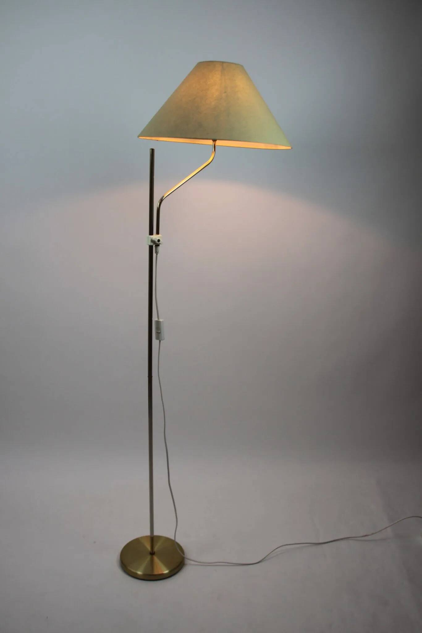 Brass Floor Lamp, Model G295 by Belid, Sweden —  Late1970s/ Early1980s