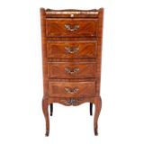 Antique small chest of drawers with marble top, France, circa 1930